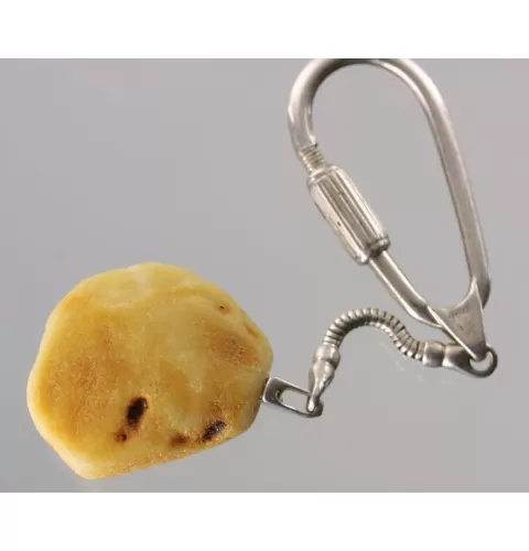 Sea Baltic amber stone - keychain keyring