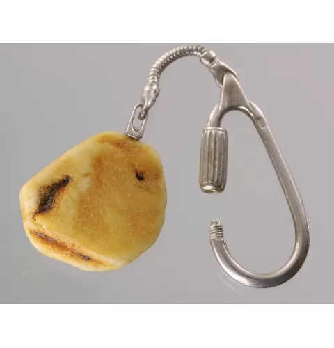 Sea Baltic amber stone - keychain keyring