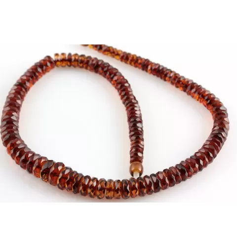 Faceted BUTTONS Baltic amber necklace 18in