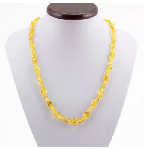 Composition Button beads Baltic amber necklace 21in