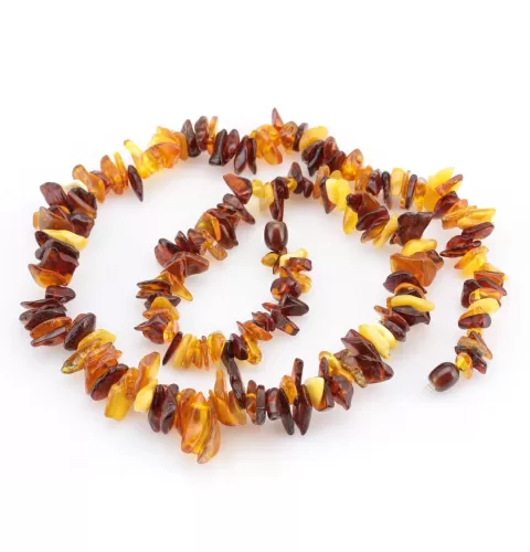 Multi thorns Baltic amber necklace 24in