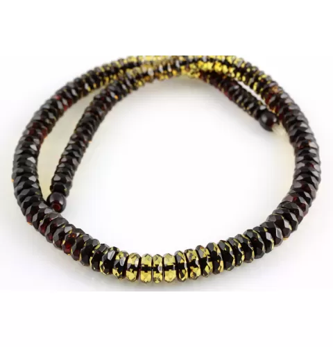 Faceted BUTTONS Baltic amber necklace 19in