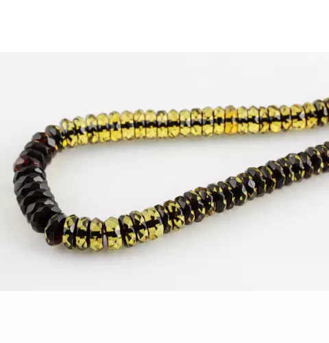 Faceted BUTTONS Baltic amber necklace 19in
