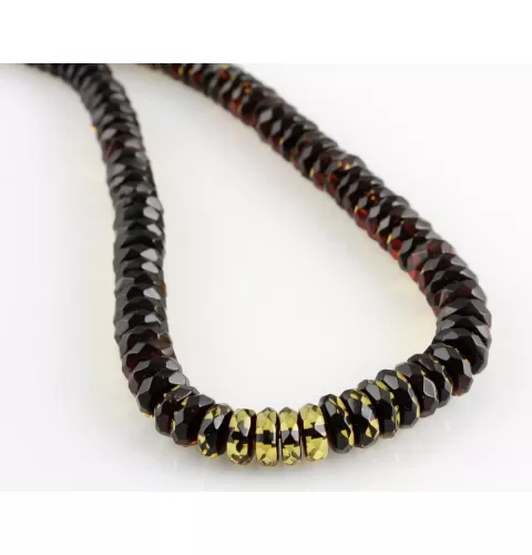 Faceted BUTTONS Baltic amber necklace 19in
