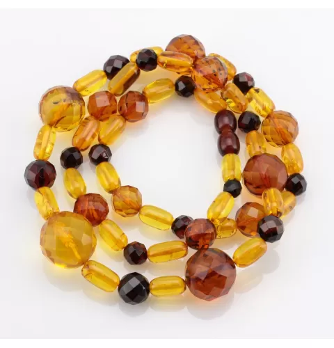 Faceted Composition Baltic amber necklace