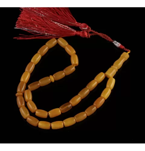 Islamic 33 BARREL Prayer BALTIC AMBER Beads Muslim Rosary