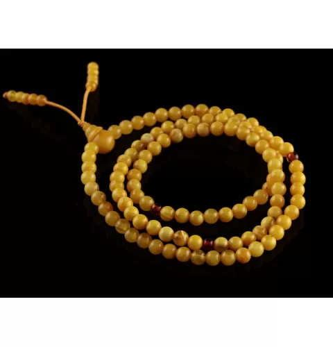 Tibetan Buddhist Japa Mala Prayer 108 Baltic amber beads rosary