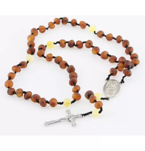 Natural Baltic Amber CHRISTIAN CATHOLIC Rosary