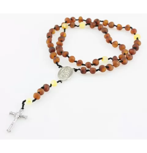 Natural Baltic Amber CHRISTIAN CATHOLIC Rosary