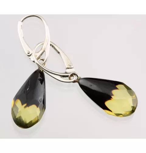Teardrop Dangle Baltic Amber Fine Earrings