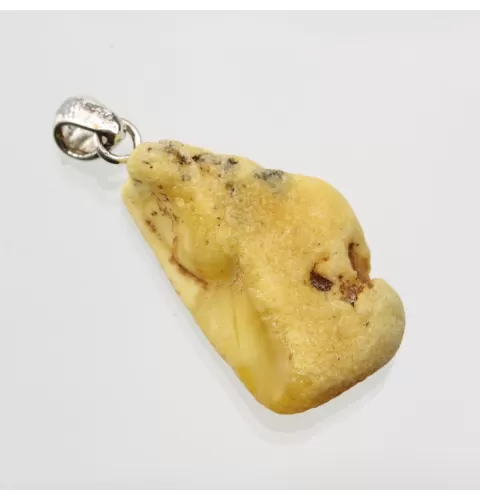 Sea Stone Baltic Amber Silver Pendant