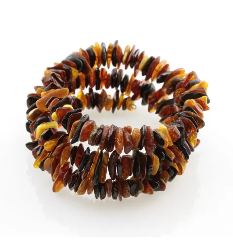 Multi Baltic amber Memory wire bracelet