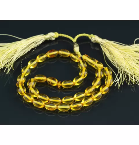 Islamic 33 Baltic amber Prayer OLIVE beads