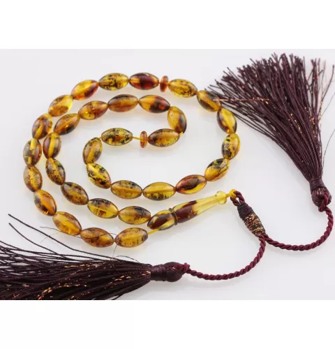 Islamic 33 Baltic amber Prayer OLIVE beads