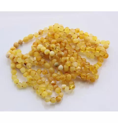 10 Butter BAROQUE Baltic amber adult bracelets