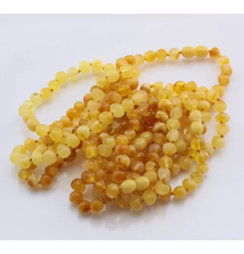 10 Butter BAROQUE Baltic amber adult bracelets