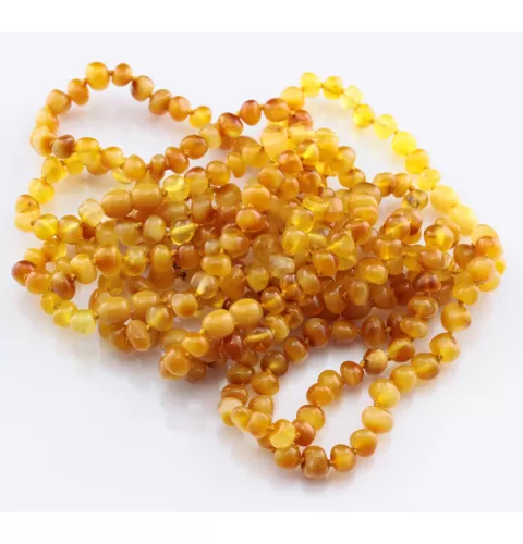 10 Butter BAROQUE Baltic amber adult bracelets