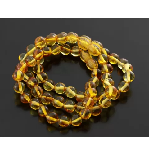 Honey BAROQUE beads Baltic amber adult bracelet 18cm
