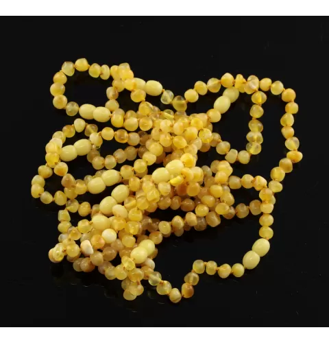 10 Butter BAROQUE Baltic amber adult bracelets 19cm
