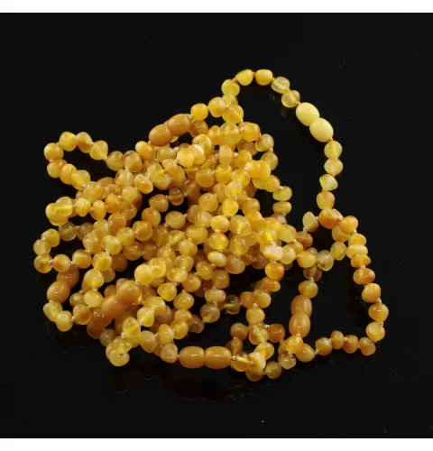 10 Butter BAROQUE Baltic amber adult bracelets 19cm