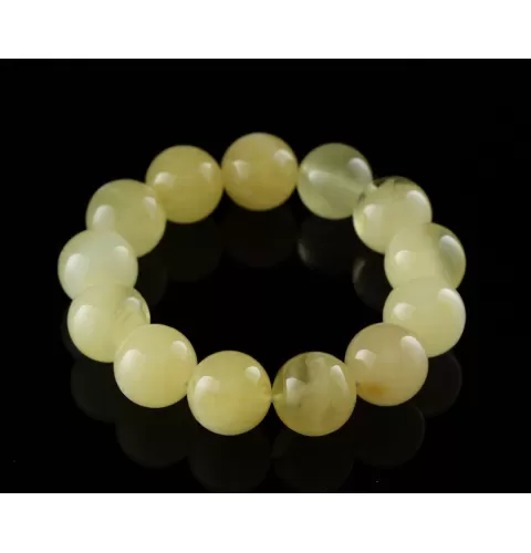 15MM Butter Round Beads Baltic Amber Bracelet 18cm