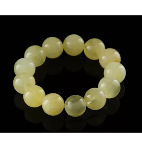 15MM Butter Round Beads Baltic Amber Bracelet 18cm