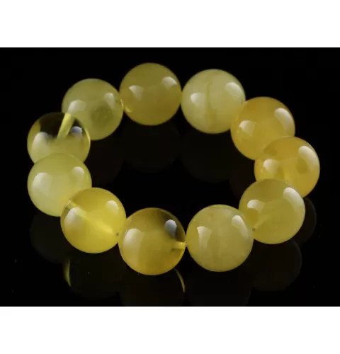 21MM Butter Round Beads Baltic Amber Bracelet 20cm