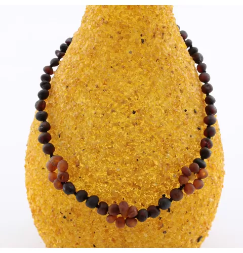 Flower BAROQUE Baby teething Baltic amber necklaces