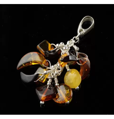 Dangling pieces Baltic amber pendant