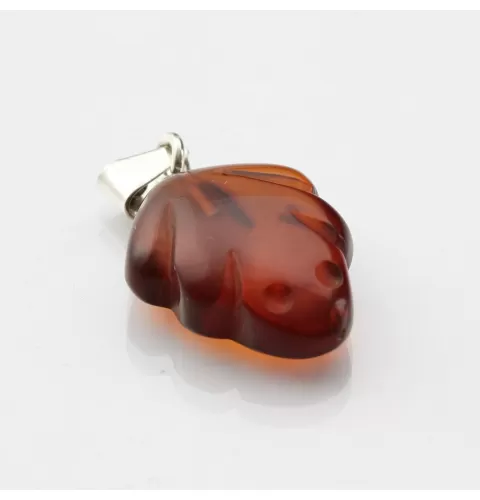Small Baltic amber CARVED pendant