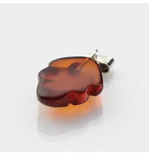 Small Baltic amber CARVED pendant