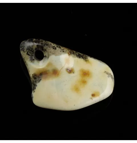 Baltic Amber Medallion pendant with hole