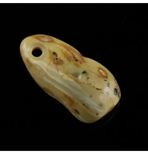 Baltic Amber Medallion pendant with hole