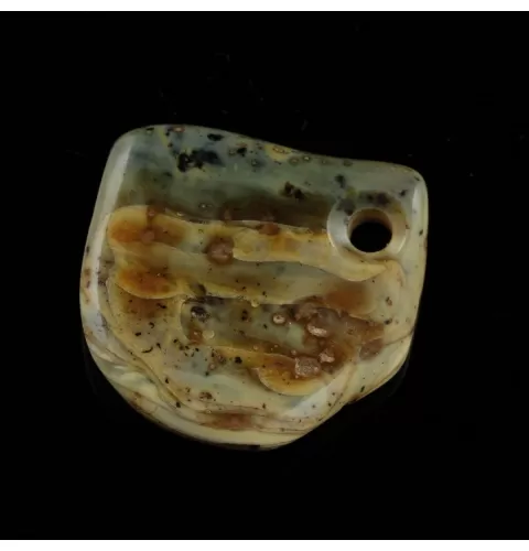 Baltic Amber Medallion pendant with hole