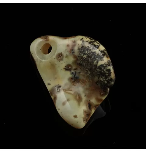 Baltic Amber Medallion pendant with hole