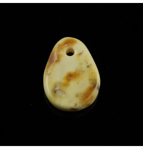 Baltic Amber Medallion pendant with hole