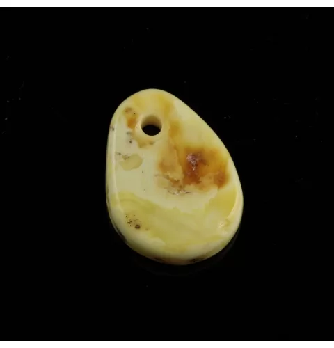 Baltic Amber Medallion pendant with hole