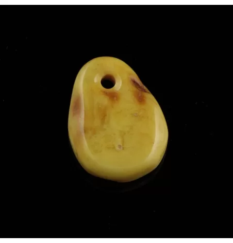 Baltic Amber Medallion pendant with hole