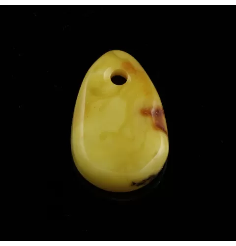 Baltic Amber Medallion pendant with hole