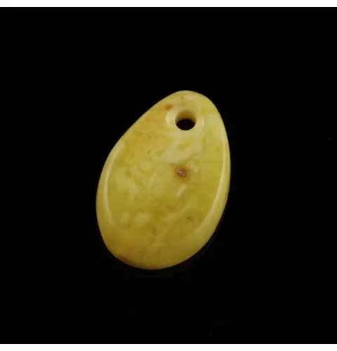 Baltic Amber Medallion pendant with hole