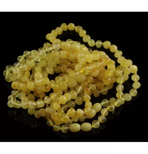 10 Butter BAROQUE Baltic amber adult bracelets 19cm