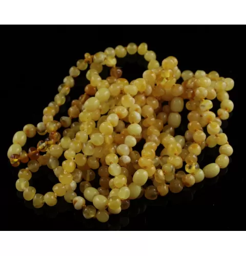 10 Butter BAROQUE Baltic amber adult bracelets 19cm