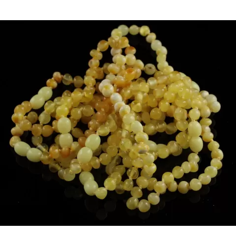 10 Butter BAROQUE Baltic amber adult bracelets 19cm