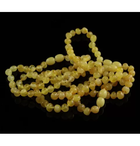 5 Butter BAROQUE Baltic amber adult bracelets 19cm