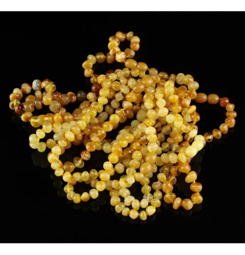 10 Butter Baltic Amber Anklets 25cm