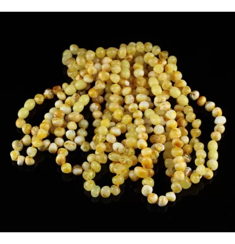 10 Butter Baltic Amber Anklets 25cm