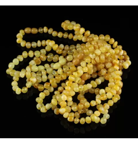 10 Butter Baltic Amber Anklets 25cm