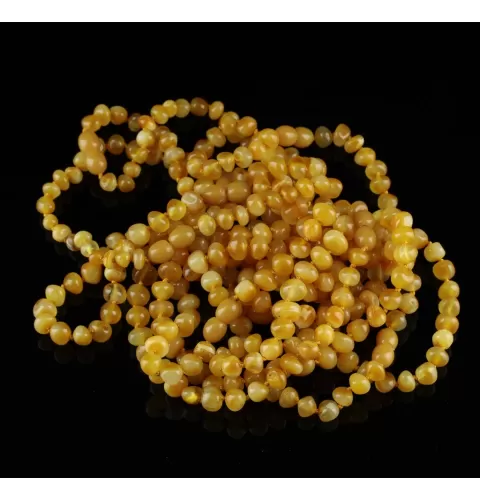 10 Butter Baltic Amber Anklets 25cm