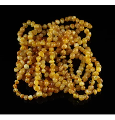 10 Butter Baltic Amber Anklets 25cm