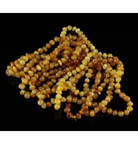 10 Butter Baltic Amber Anklets 25cm